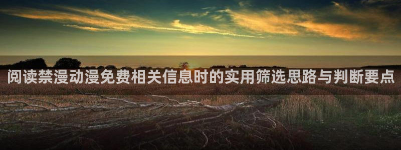 YY漫画首页：阅读禁漫动漫免费相关信息时的实用筛选思路与判断要点配图